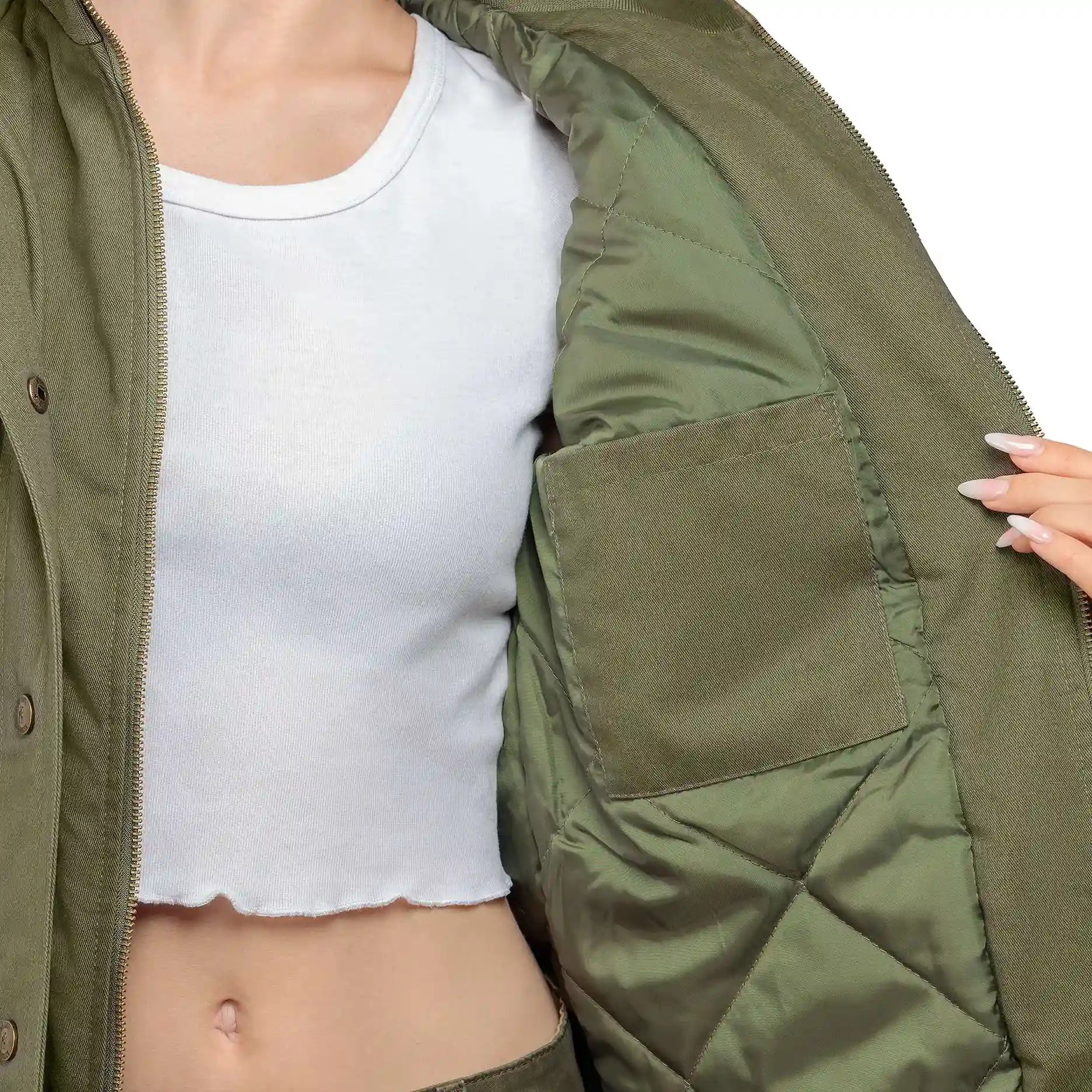 Ladies Kalahari Parka Jacket Olive image 2