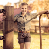 Kids S/S Kalahari Shirt Olive image 2