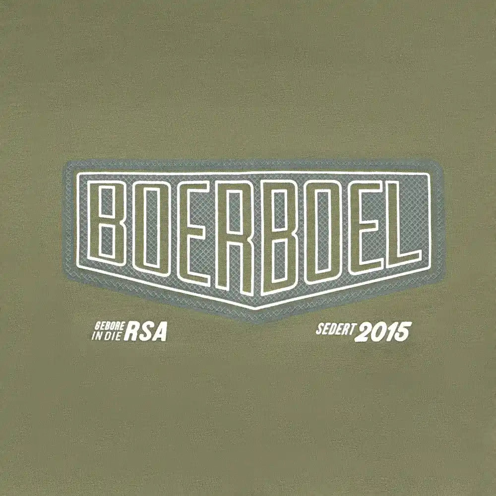 Men's T-Shirt Mesh Print Olive "Boerboel" image 2