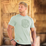 Men's T-Shirt Bevel Print Sage Melange image 1
