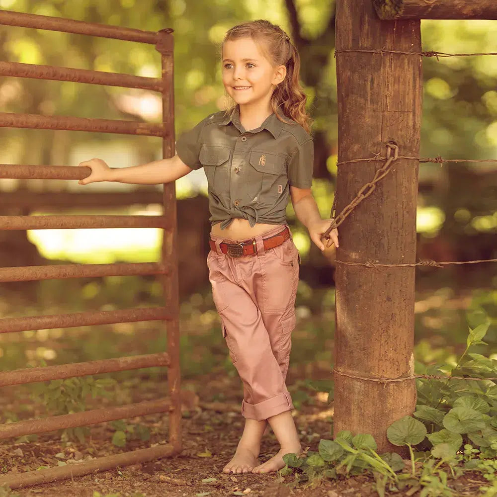Kids Cargo Trouser Blush Pink image 2