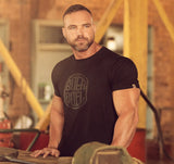 Men's T-Shirt Bevel Print Black "Boerboel" image 2