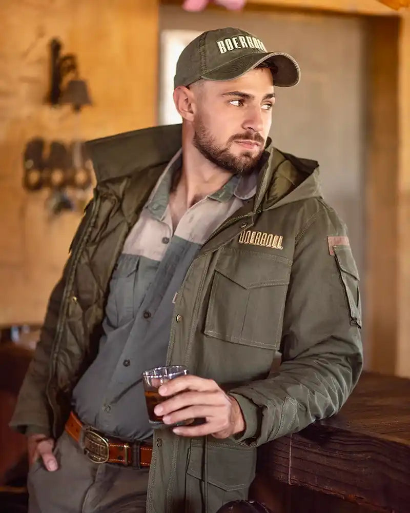 Men's Karoo Parka Jacket Olive image 3