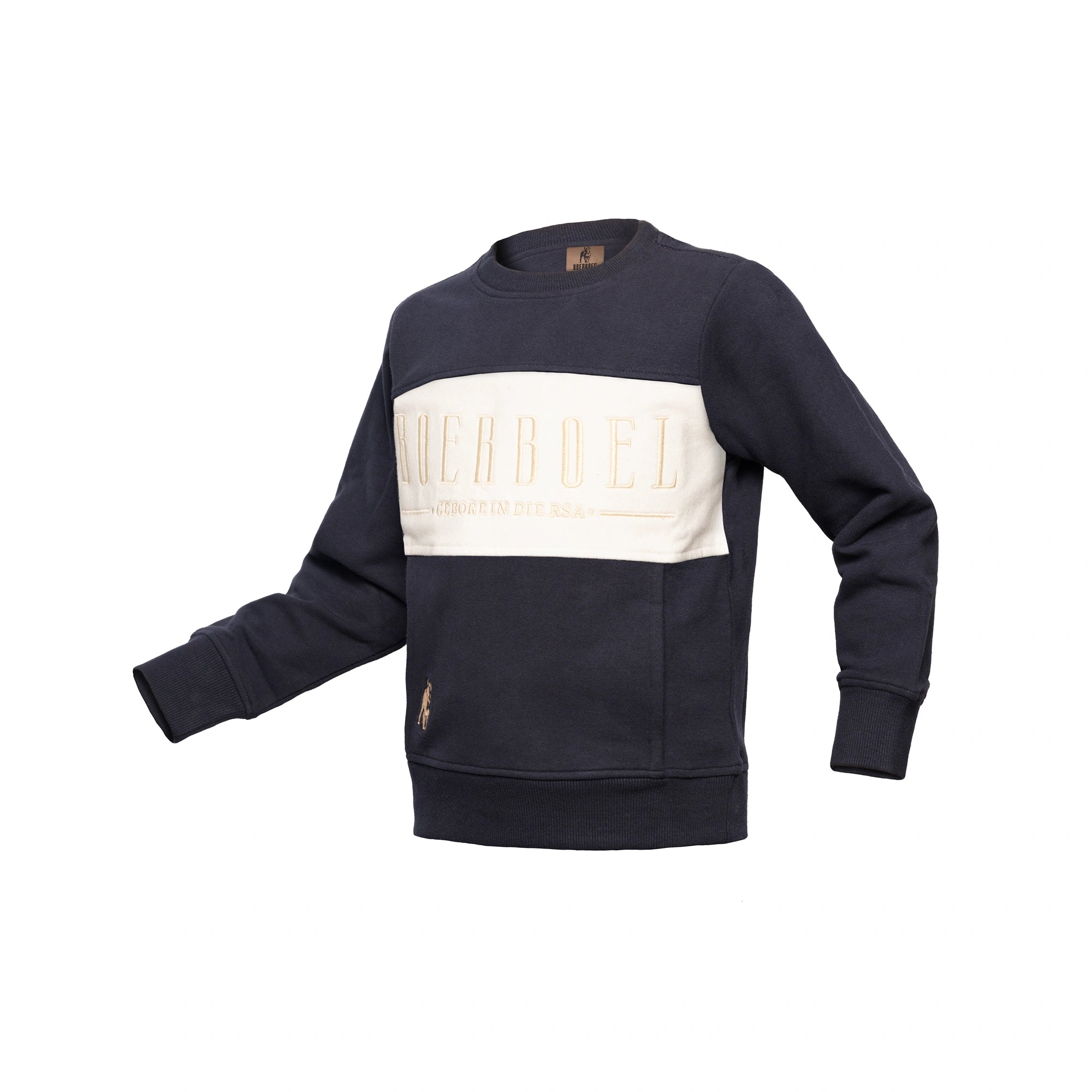 Kids Tracksuit Top - Navy & Stone