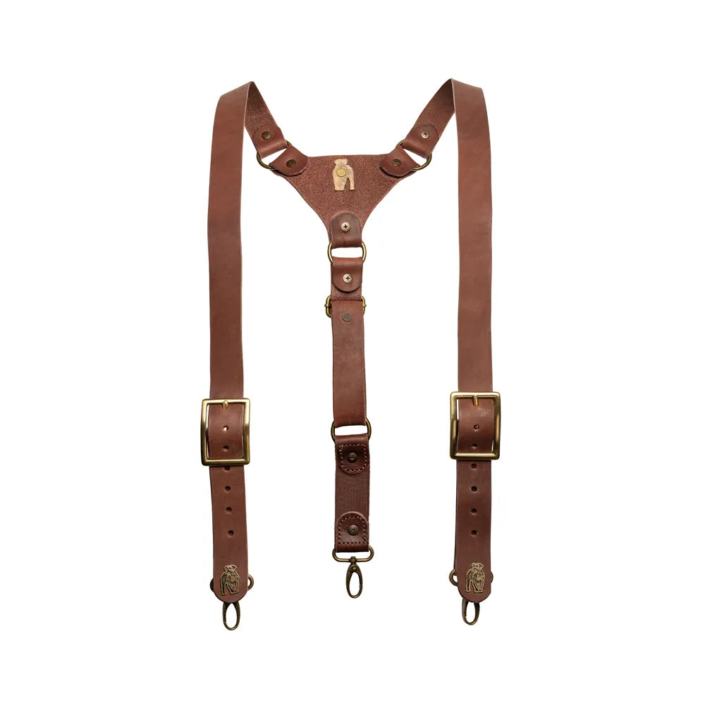 Men's Leather Suspender - Brown image 0