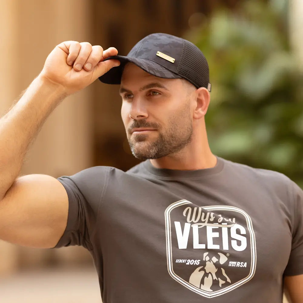 Men's Stretch Cap Camo Black image 2
