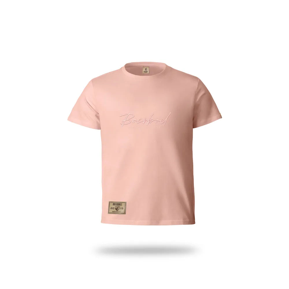 Kids T-Shirt Embroidered Pink Melange image 0