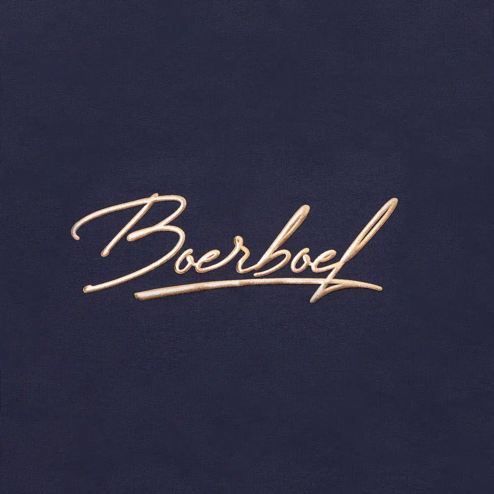 Ladies T-Shirt Metallic Puff Print Navy "Boerboel" image 1