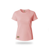 Ladies T-Shirt Embroidered Pink Melange image 0