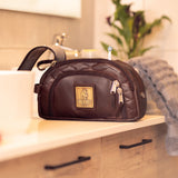 Geniune Leather Toiletry Bag Brown image 0