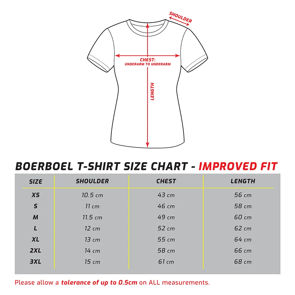 Ladies T-Shirt Size Chart