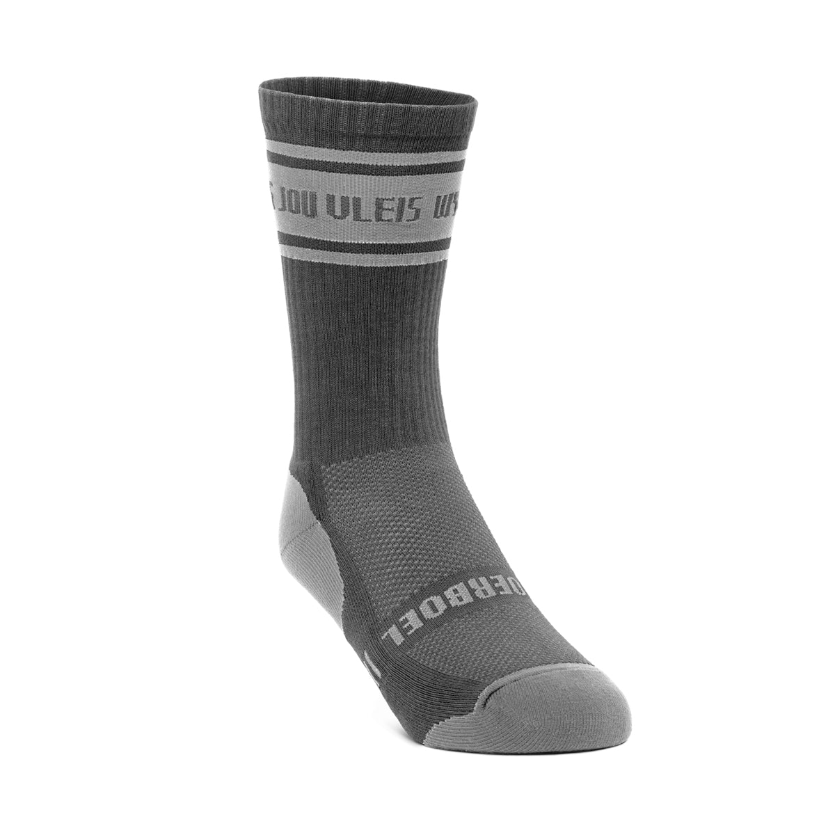 Men's Long Outdoor Cotton Sock Charcoal &amp; Grey "Wys" image 0