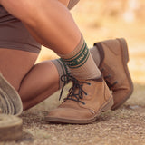 Men's Long Outdoor Cotton Sock Khaki &amp; Olive "Wys" image 1