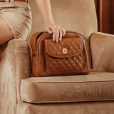 Ladies Metropolitan Leather Handbag Camel image 3