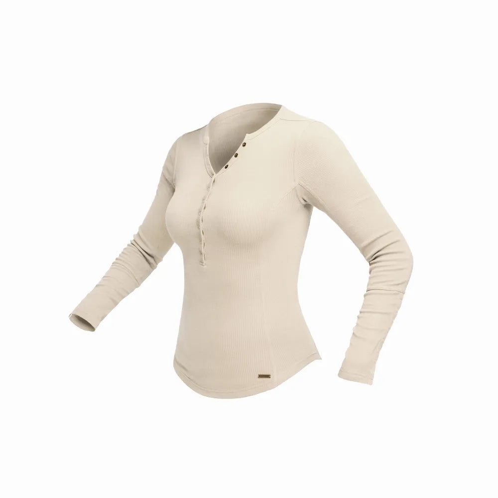 Ladies L/S Wayfare Top Stone image 0
