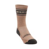 Ladies Long Outdoor Cotton Sock Khaki &amp; Charcoal "Wys" image 0