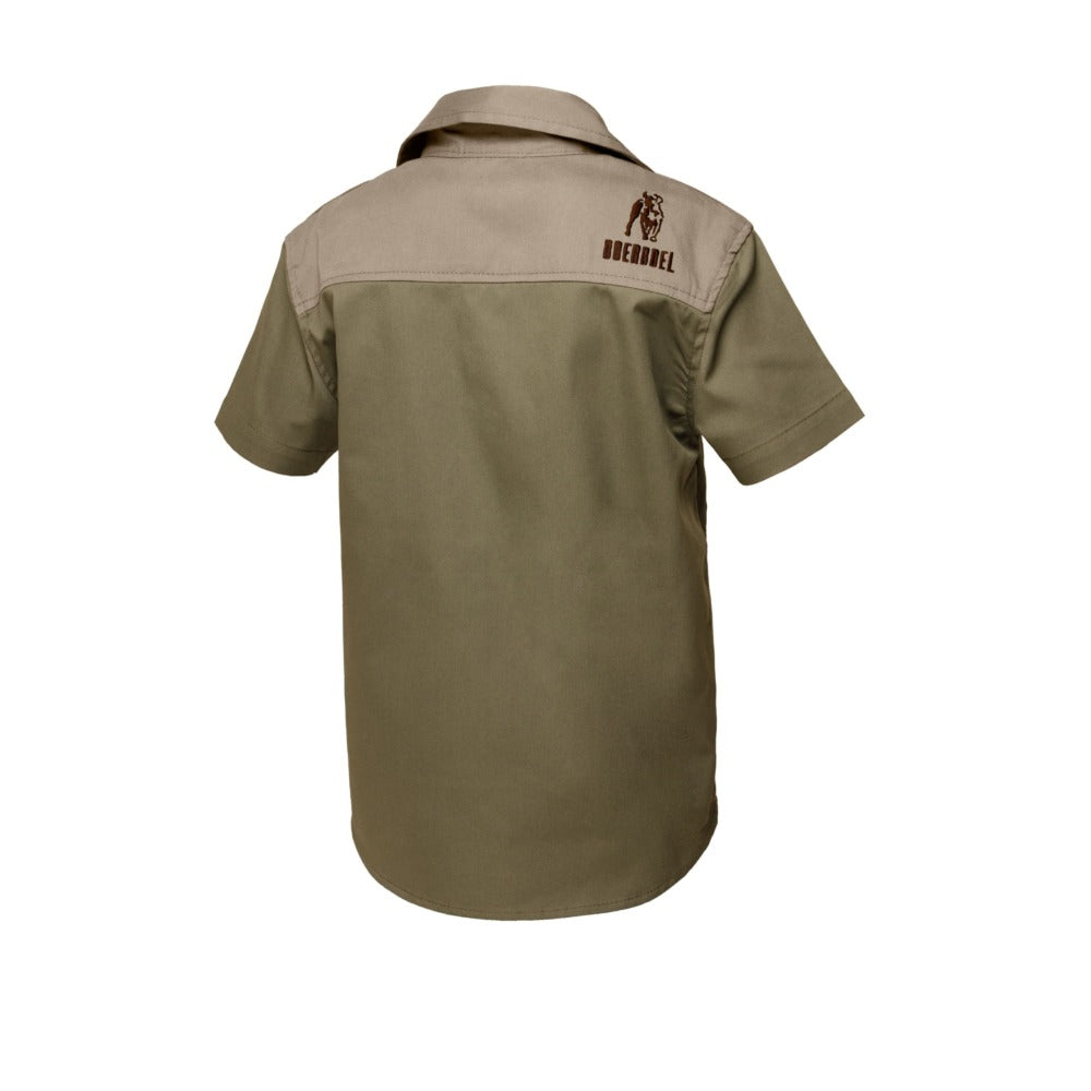 Kids S/S Kalahari Shirt - Olive & Putty image 1