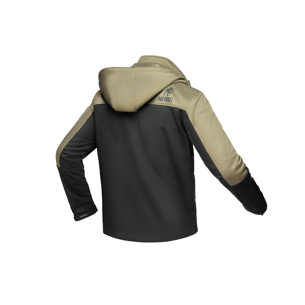 Men's Soft Shell Jacket Black &amp; Olive image 1